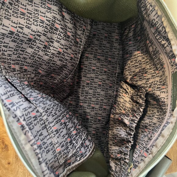 Stella & Dot Crush It Olive Duffel Bag - Picture 3 of 5